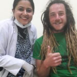 foreign patient receiving dental treatment in Nepal