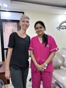 western clients at dental clinic in nepal